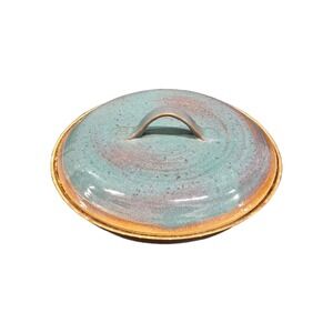 ALWAYS AZUL POTTERY 1 Quart Casserole Dish with Lid in Seamist Glaze  Handmade